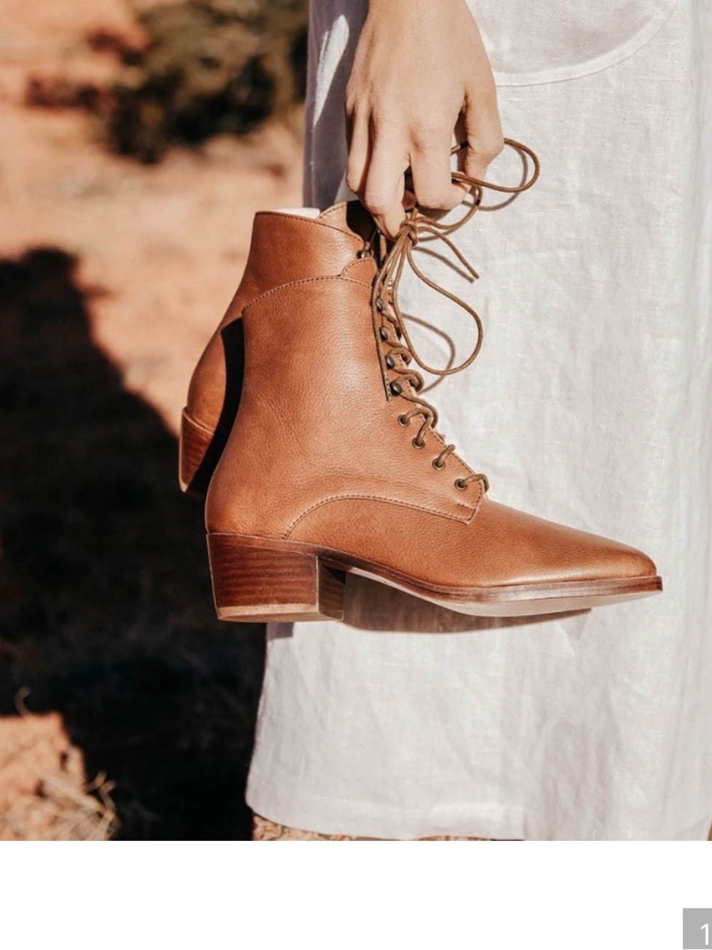 Christy Dawn Women's Lace-Up Leather Ankle Boots in Canyon 10